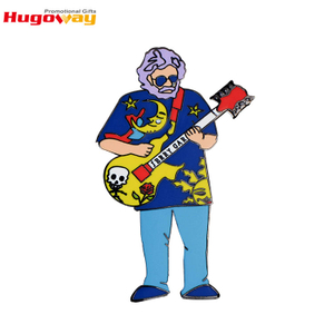 Benutzerdefinierte Hugoway Anstecknadel aus klarem Cartoon-Hartemaille für Hut