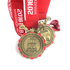 Benutzerdefinierte Medaille der Marathon Memorial Academy, Silbermedaillen, Sportmarsch, Block-Singapur-Medaille