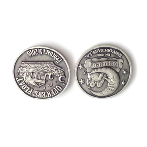 Hochwertige, maßgeschneiderte Old Challenge-Münze aus antikem Messing und Silber