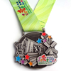 Benutzerdefinierte Russland-Abschluss-Metallmedaillen Spinning-Ski-Medaillen Benutzerdefinierte Marathon-Medaille