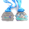 Maßgeschneiderte Zinklegierungs-Emaille-Gedenksport-Marathon-Laufrennen-Souvenir-Goldmetall-Auszeichnungsmedaille mit 3D-Logo