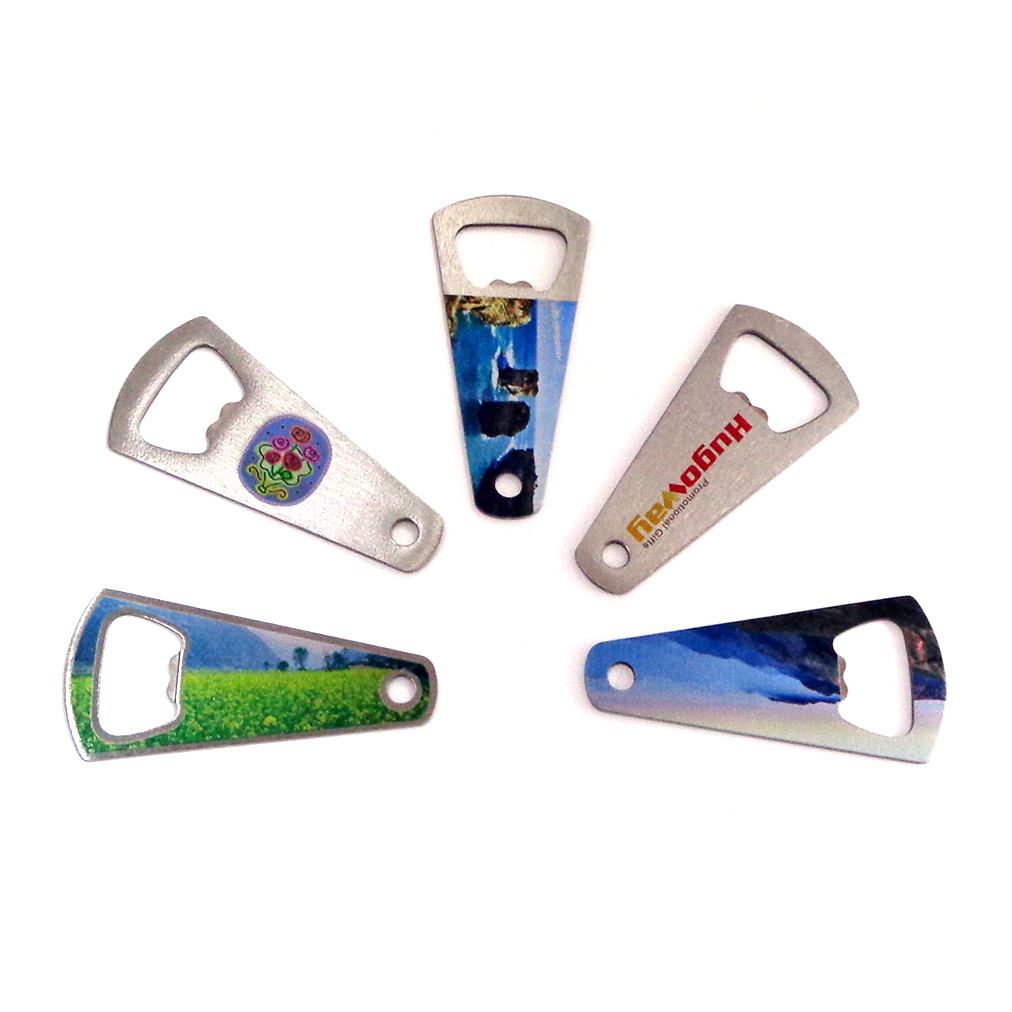 OEM-Herstellung Edelstahl-Metall-Logo-Schlüsselanhänger-Öffner, Kartenform, Schlüsselanhänger, Bier, individueller Flaschenöffner