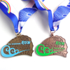 Metall-Weihnachts-Volleyball-Lauf-Marathon-Sportmedaillen, individuelle Medaille mit Band