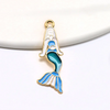 Großhandel mit individuellem Logo, Emaille-Schlüsselanhänger, Metall-Schlüsselanhänger, niedlicher Meerjungfrau-Schlüsselanhänger