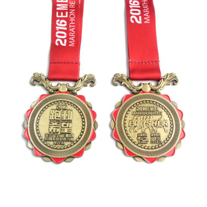 Benutzerdefinierte Medaille der Marathon Memorial Academy, Silbermedaillen, Sportmarsch, Block-Singapur-Medaille