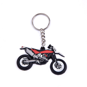 Günstiger, individuell gestalteter 2D-Schlüsselanhänger aus weichem PVC in Motorradform
