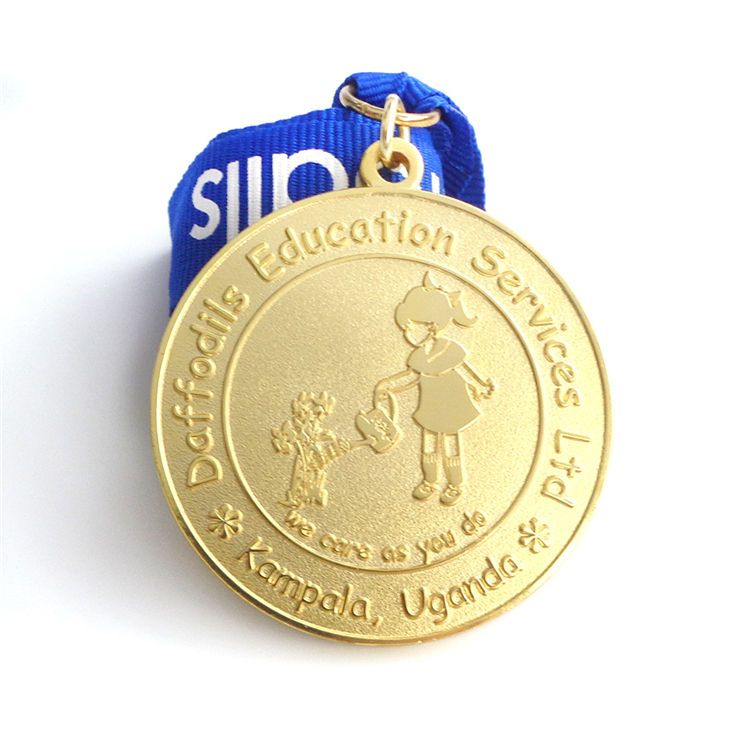 Werbemedaillen aus Metall mit individuellem Logo-Design und Goldbeschichtung. Medaille aus Bronze mit Druckgussbeschichtung und individuellem Design