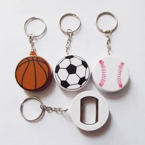 OEM Großhandel kundenspezifischer Metall-Basketball-Fußball-Baseball-Schlüsselanhänger