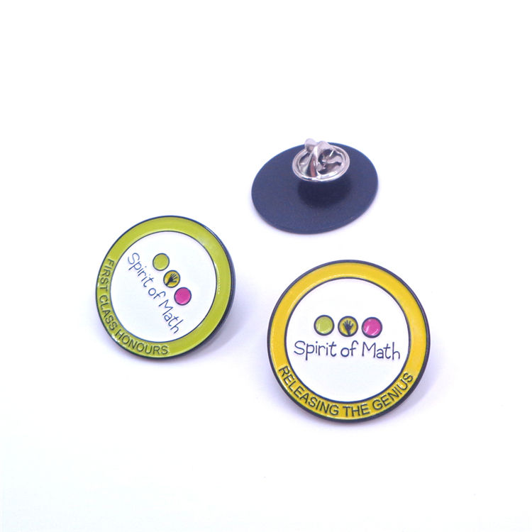 Fabrik zum kundenspezifischen Button-Metall-Anstecknadel-Abzeichen mit buntem Blumen-Logo-Abzeichen