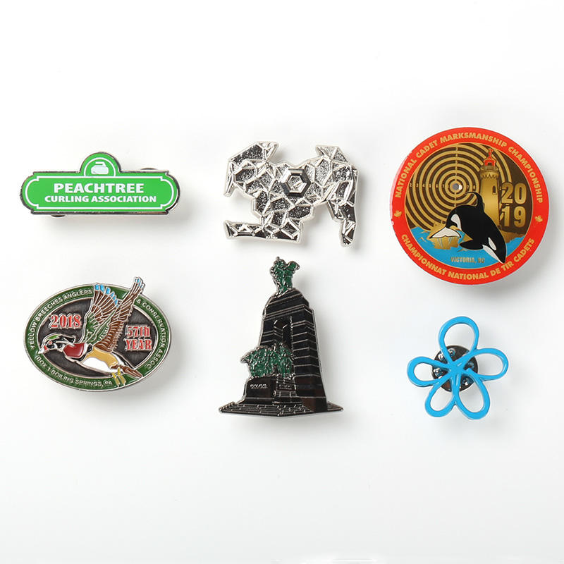 Großhandel benutzerdefinierte Pins Metall Logo hart weich Revers Schmetterling Emaille Pin