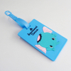 Benutzerdefinierter Reisegepäckanhänger mit niedlichem Cartoon-Namensschild aus PVC-Gummi für Handtaschen