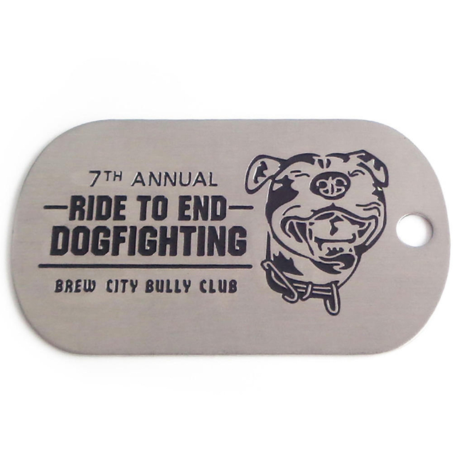 Modische, leere Metall-Edelstahl-Logo-gravierte Sublimation, luxuriöse individuelle Dogtag-Halskette mit Kugelkette