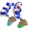 Metall-Weihnachts-Volleyball-Lauf-Marathon-Sportmedaillen, individuelle Medaille mit Band