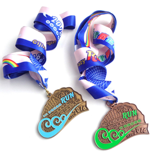 Metall-Weihnachts-Volleyball-Lauf-Marathon-Sportmedaillen, individuelle Medaille mit Band