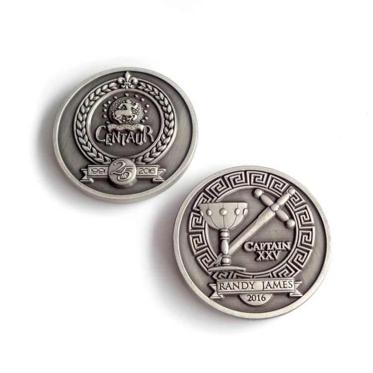 Personalisierte hochwertige Logo-Metall-Messing-Silber-Indian Old Challenge-Münzen