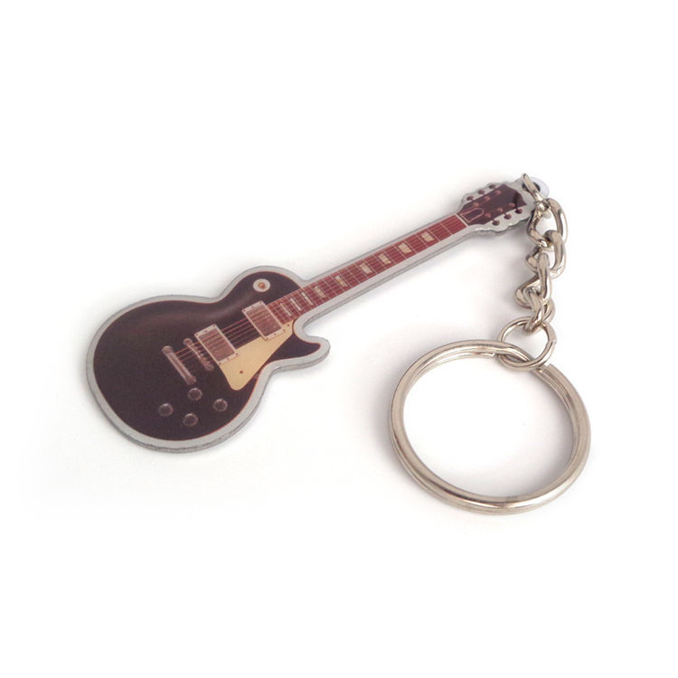 Großhandel mit individuellem Gitarrenform-Design-Schlüsselanhänger