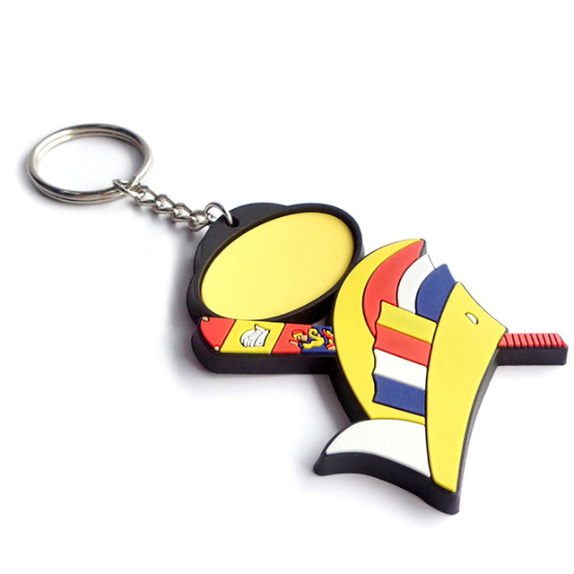 2023 Werbe-Schlüsselanhänger Metallhandwerk Schlüsselanhänger Benutzerdefinierter OEM-PVC-3D-Schlüsselanhänger
