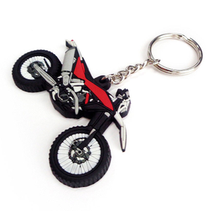 Heißer Verkauf Souvinier Cooler Auto-Schlüsselanhänger, schwarzer PVC-Motorrad-Schlüsselanhänger