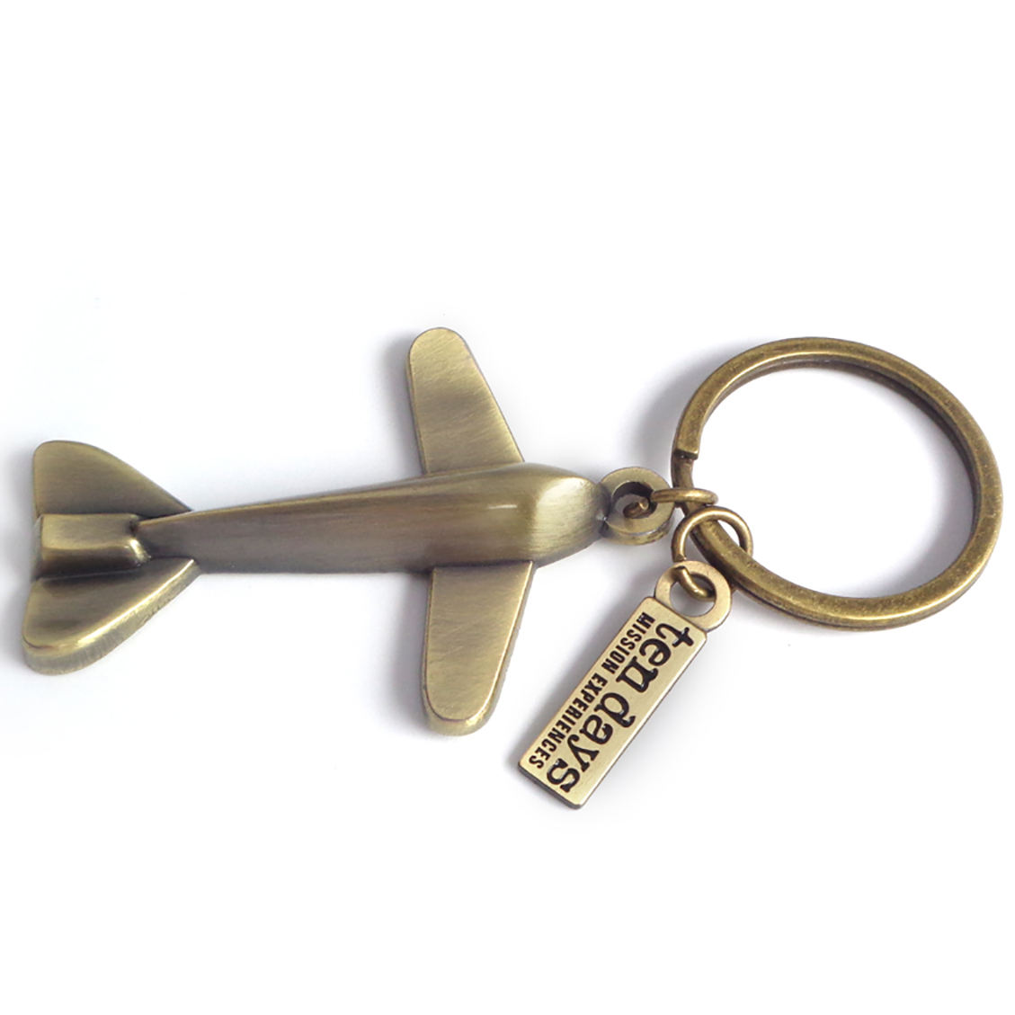 Benutzerdefinierte Werbung für Flugzeugmodell-Souvenir-Schlüsselanhänger aus Metall