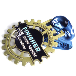 Custom Design Award Running Souvenir Medaille aus metallischer Eisen-Zink-Marathonlegierung