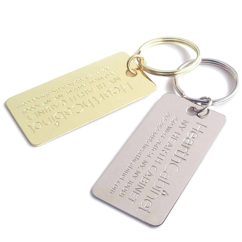 Metall-Namensschild-Schlüsselanhänger, personalisierter Namens-Schlüsselanhänger aus Edelstahl