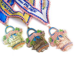 China Factory Druckgussbeschichtung Souvenir Sport Günstige individuelle Logo-Medaille mit Medaillenband Custom