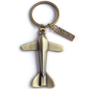 Benutzerdefinierte Werbung für Flugzeugmodell-Souvenir-Schlüsselanhänger aus Metall