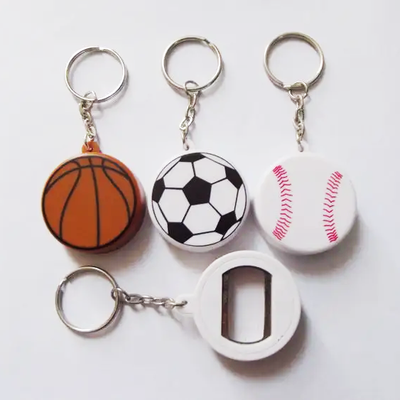 Großhandel mit benutzerdefinierten Logo-Ball-Schlüsselanhängern, Metall-Schlüsselanhänger, Volleyball-Schlüsselanhänger