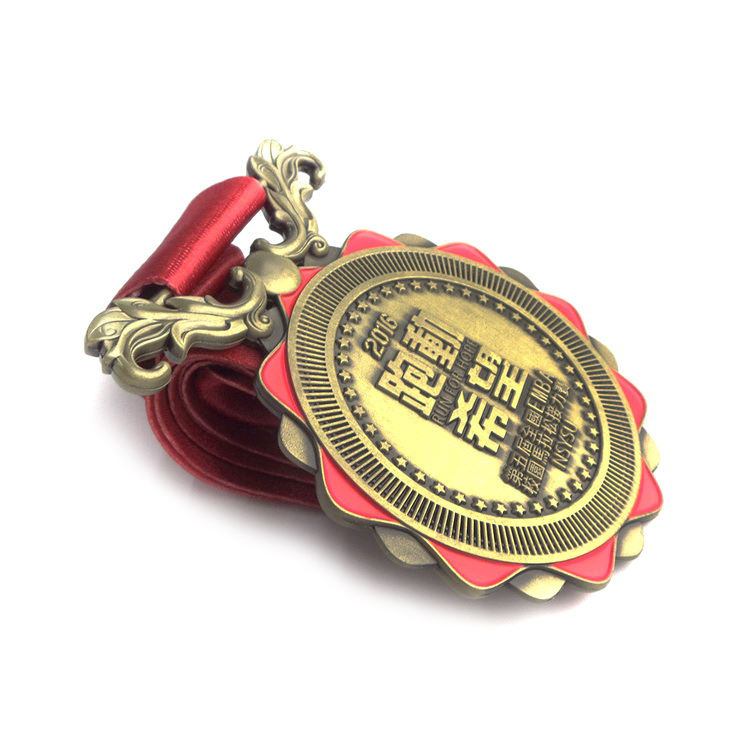 Benutzerdefinierte Medaille der Marathon Memorial Academy, Silbermedaillen, Sportmarsch, Block-Singapur-Medaille
