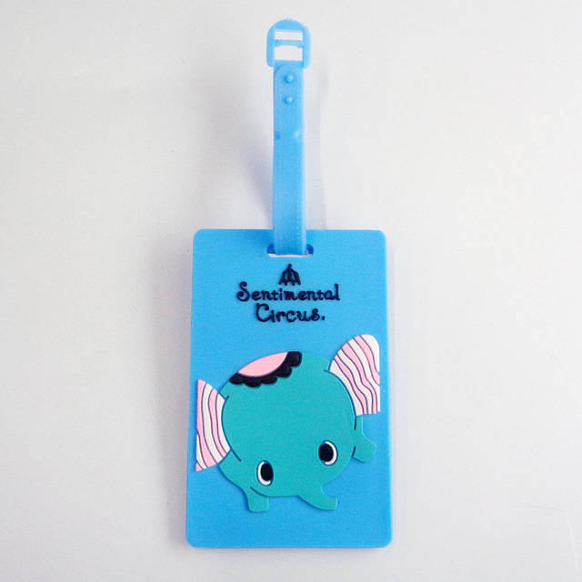 2023 Neues Design, individuelle Form, Cartoon-Gepäckanhänger, weicher PVC-Gummi-Gepäckanhänger