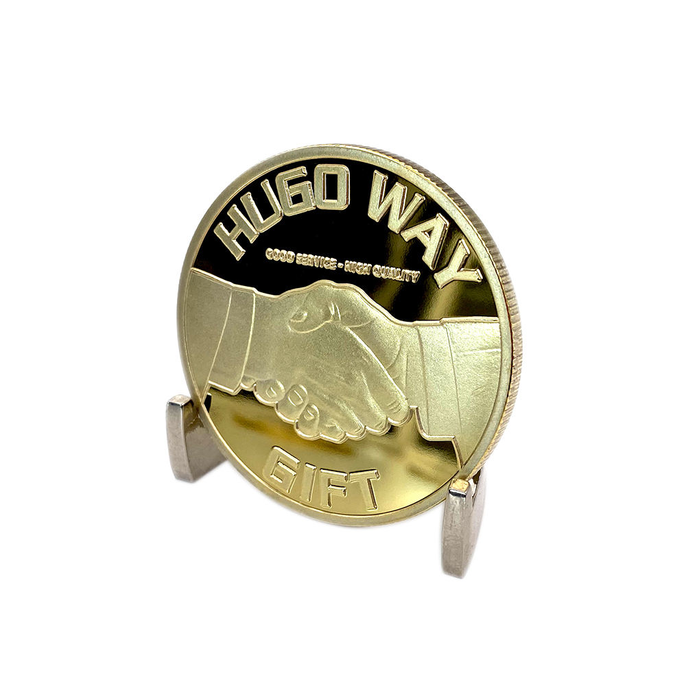 Hersteller von kundenspezifischen Gedenkmünzen, Metallmünze, Cut Edge Gold Challenge Coin